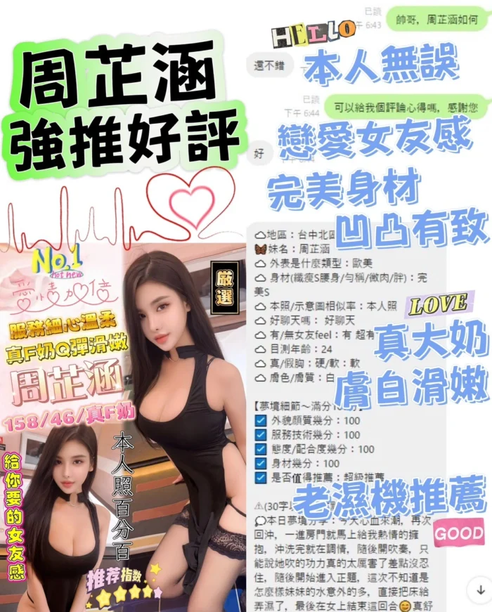 台中定點茶-周芷涵/158/46/21/F