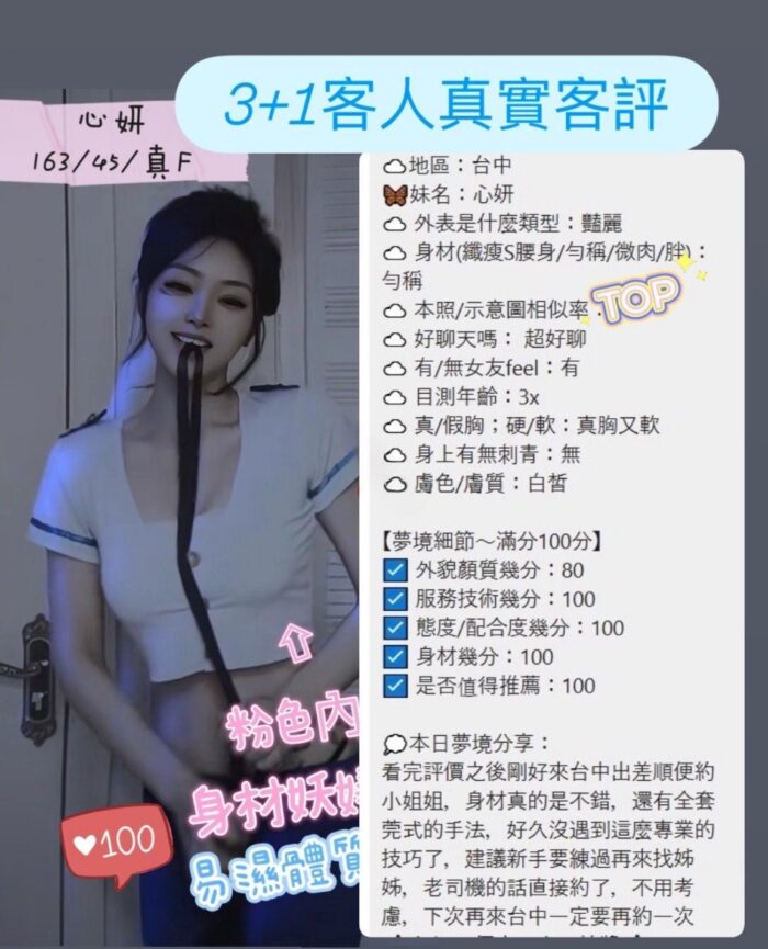 台中定點茶-心妍/163/45/?/F